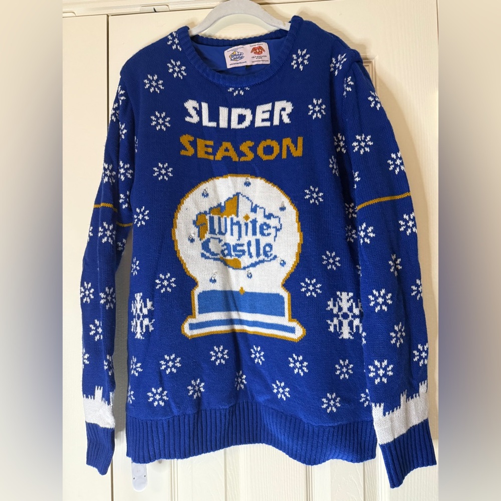 Slider Season Blue Crewneck Sweater